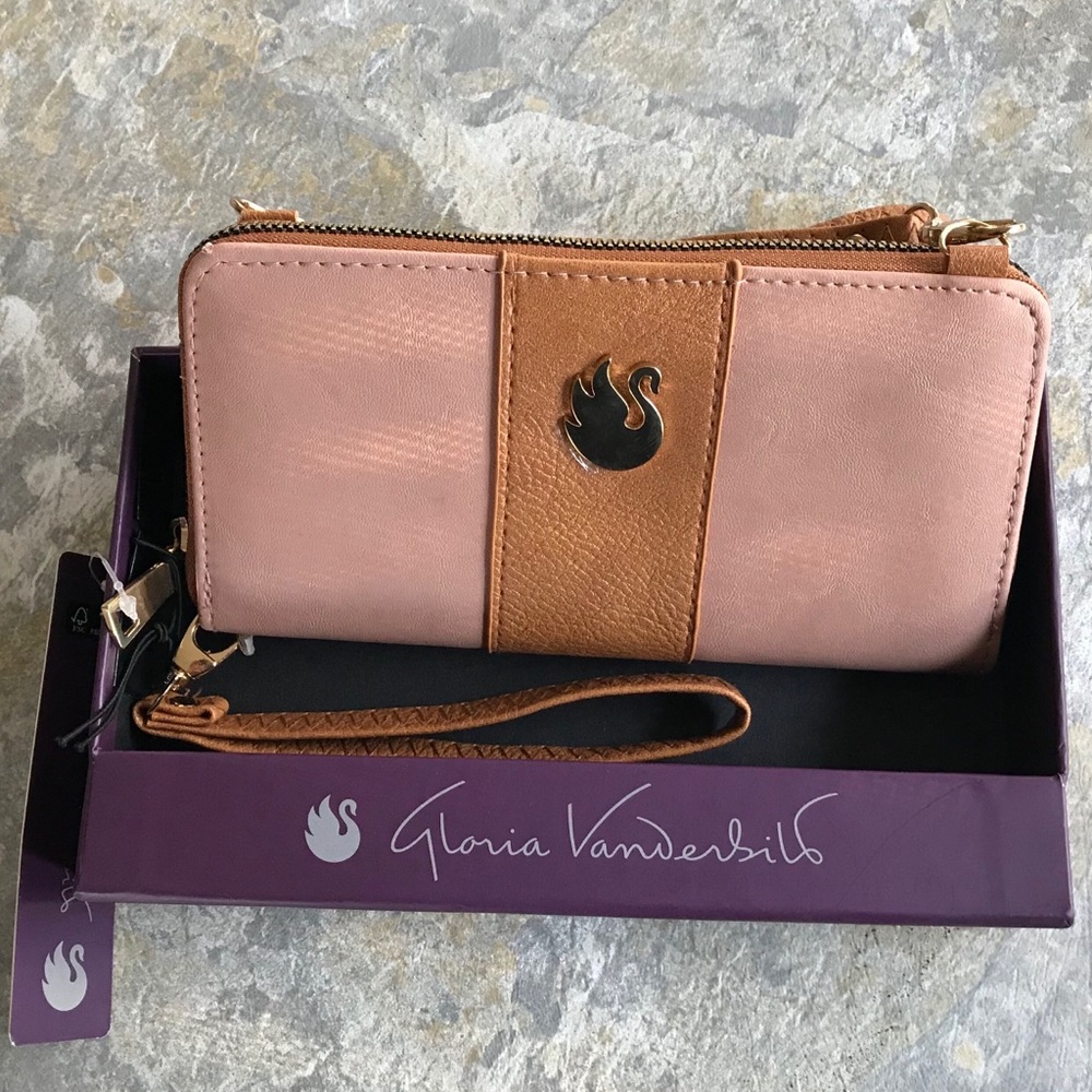 Gloria Vanderbilt Zip Wallet/Wristlet, Taupe, NWT